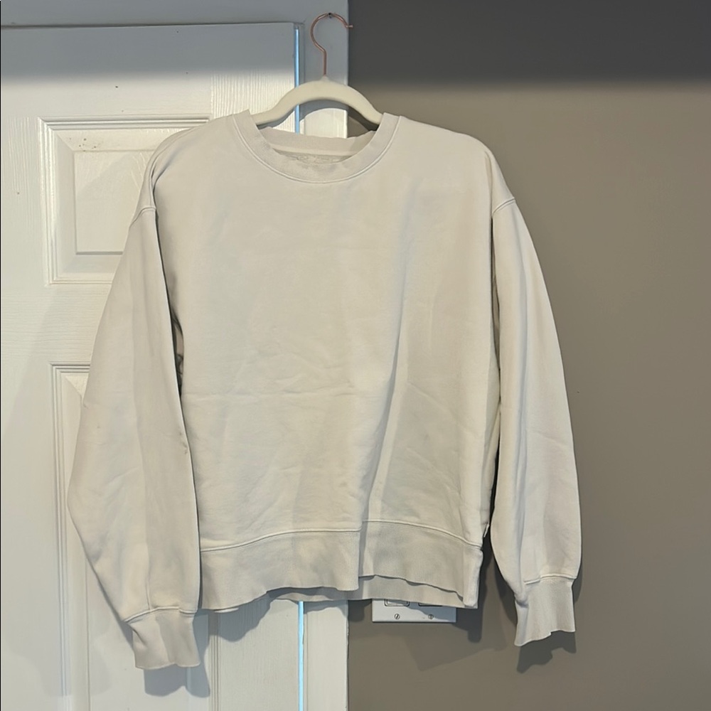 TNA Cozy Fleece crew | light tan